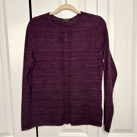 Brooks Brothers Sweaters - Brooks Brothers Extra Fine Italian Merino Wool Purple Long Sleeve Sweater‎ M